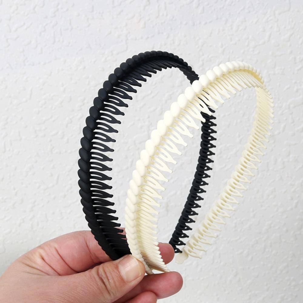 Simple Style Solid Tooth Headbands Washface Headbands  Hair Accessories Tool Unisex