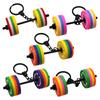 Detachable Dumbbell Keychain Rubber Gym Accessory Motivational Gift Bag Ornament For Fitness Enthusiasts