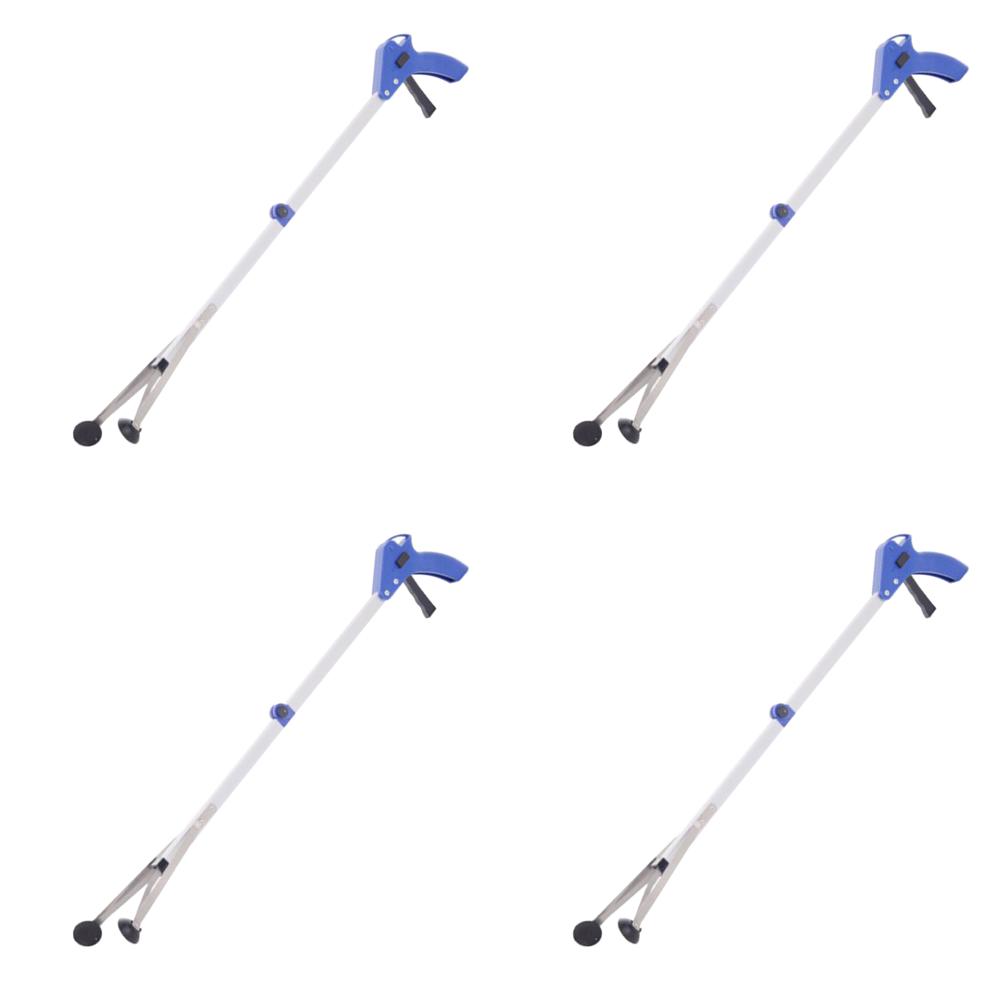 Aluminum Alloy Reacher Grabber Tool Strong Rubber Suction Cups for Indoor/Outdoor/Workplace/Home Waste Leaves Pick Folding Trash