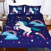 Bedding Set Single Double Twin Queen King Size Bedsheets 3D Printed Flying Cartoon Unicorn Duvet Covers With Pillow Cover Strips