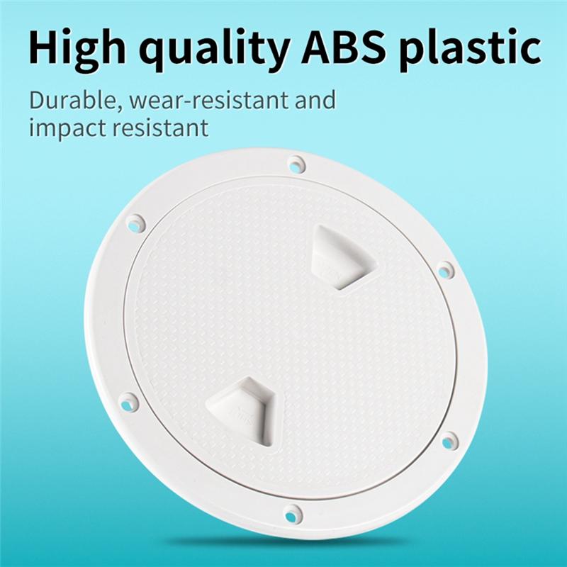 6 Inch Marine Boat Access Hatch Cover Twist Screw Out Deck Plate ABS Round Inspection Hatch For Boat Hatch