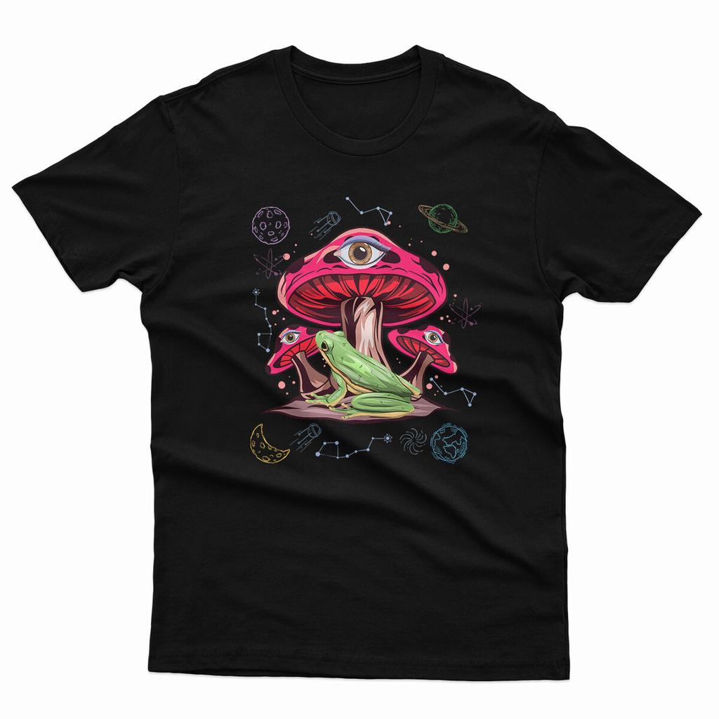 Trippy Frog Mushroom Galaxy Psychedelic Freedom Mens T Shirt Mens Womens Tees Tops P1 Or A