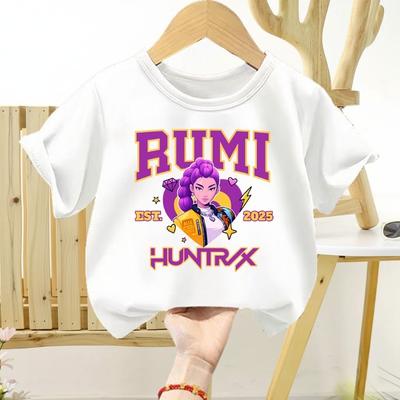 SUMMER New Styke Girls Short Sleeve Tops K POP Children's O Neck Casual T Shirt Kids Fashion Outdoor Clothes Breathable Tees
