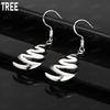 925 Sterling Silver Minimalist Streamlined Spiral Earrings - Stylish Evening Jewelry
