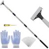 Floor Scraper, 31" to 61" Scraper Tool Long Handle with 4-inch Razor Blade Stainless Steel Material Adjustable Cleaning Glass Wall Gum Paint Tile