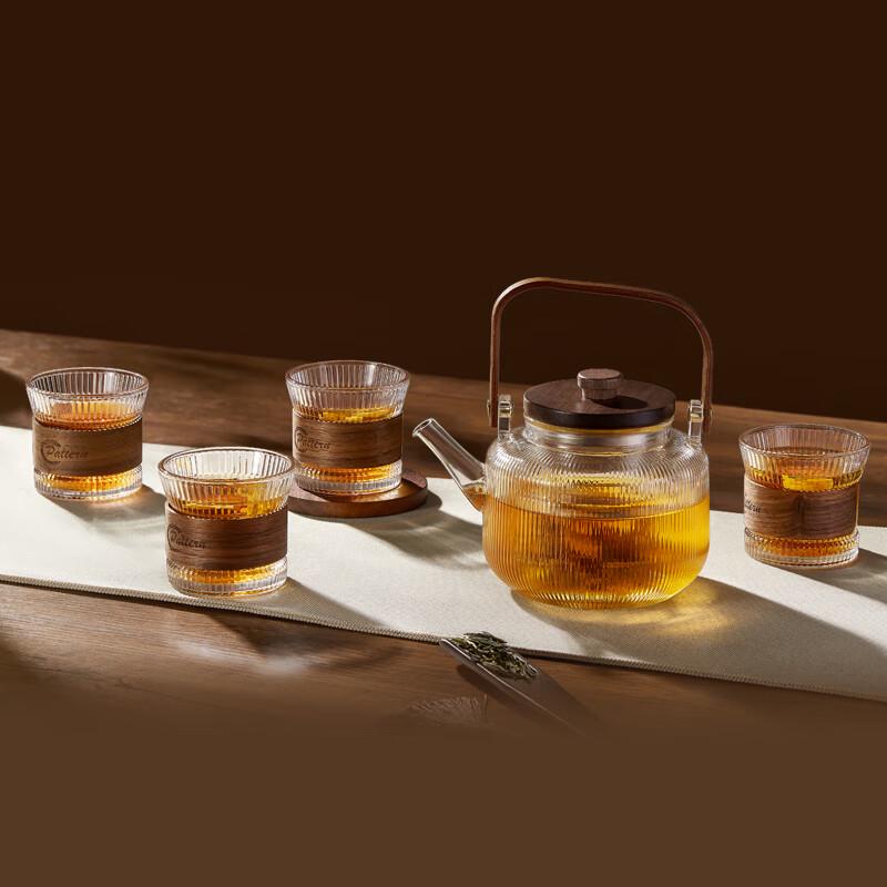 Bailock Hexu High Borosilicate 5-Piece Tea Set