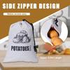 TOGETRUE Potato Onion Storage Bag, Fabric Onion and Potatoes Storage Bag, Washable Garlic Potatoes Onions Keeper with Drawstring for Pantry, 2 Pack