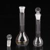 1 Stuks 10/25 ml Transparante Glazen Maatkolf Glaswerk Met Stopsel Scheikunde Laboratorium Glazen Kolf Levering Met Stopsel
