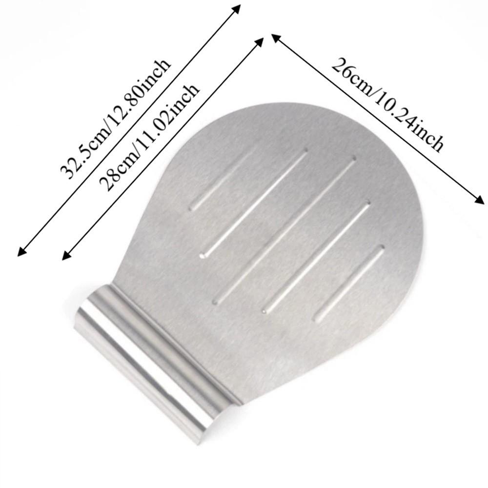 Silver Pizza Transfer Shovel Non-Slip Handle Baking Shovel Paddle  Pizza Oven Accessories