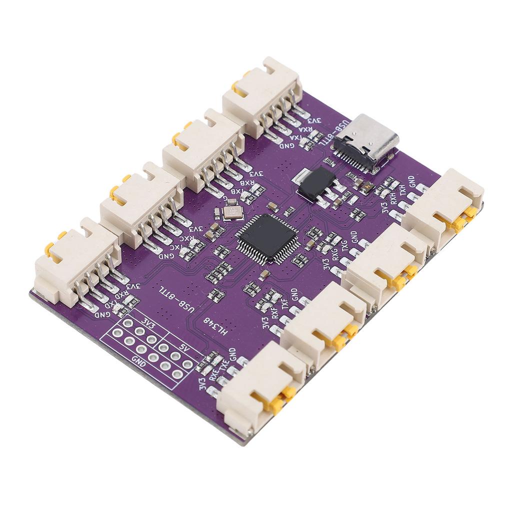 USB to 8 Channels TTL Serial Module 6Mbps High Speed CH348 Chip USB Type C to TTL Serial Converter Adapter