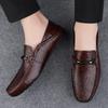Moda Uomo Traspiranti Casual Scarpe Estive Forate Scarpe da Guida da Uomo Alta Qualità Scarpe Business da Uomo 2024 Mocassini in Vera Pelle