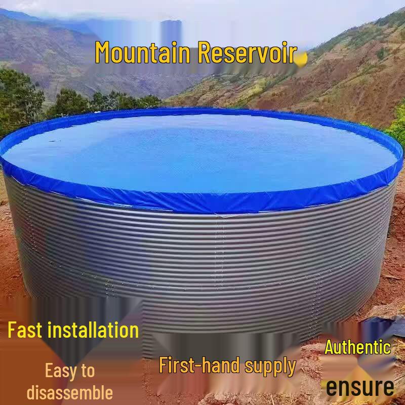 Round Galvanized Canvas Water Storage Tank