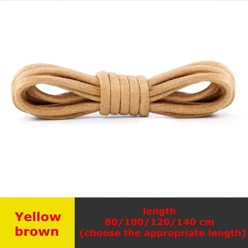 Wax Round Shoelaces for Boots and Dress Oxford Shoes Cotton Waterproof ShoeLaces Solid Polyester Rope Tie Long  80/100/120/140cm