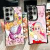 Anime Candy Candy Plating Phone Case For Samsung Galaxy S24 S25 FE S26 Edge S23 Ultra S22 S21 Plus S20 Anti-Fall Airabag Cover