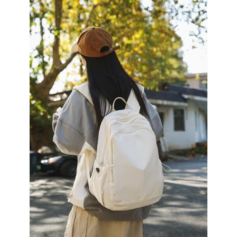 Large Capacity Casual Nylon Backpack New Student Backpack Lightweight Travel Backpack