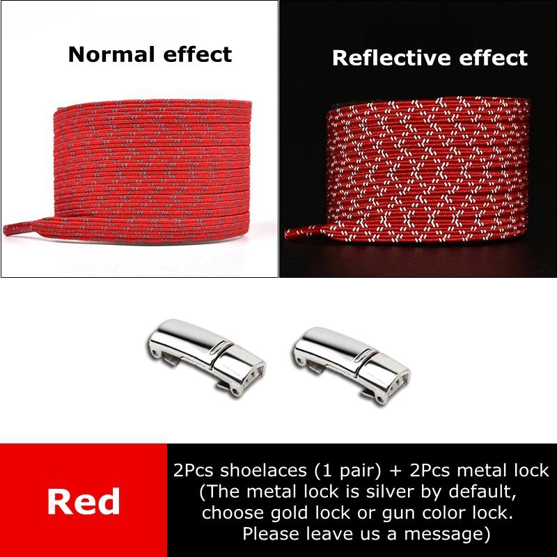 Magnetic Shoelaces for Sneakers Elastic Laces Without Ties Kids Adult Quick Shoe Lace Reflective No Tie Shoe Laces Rubber Bands