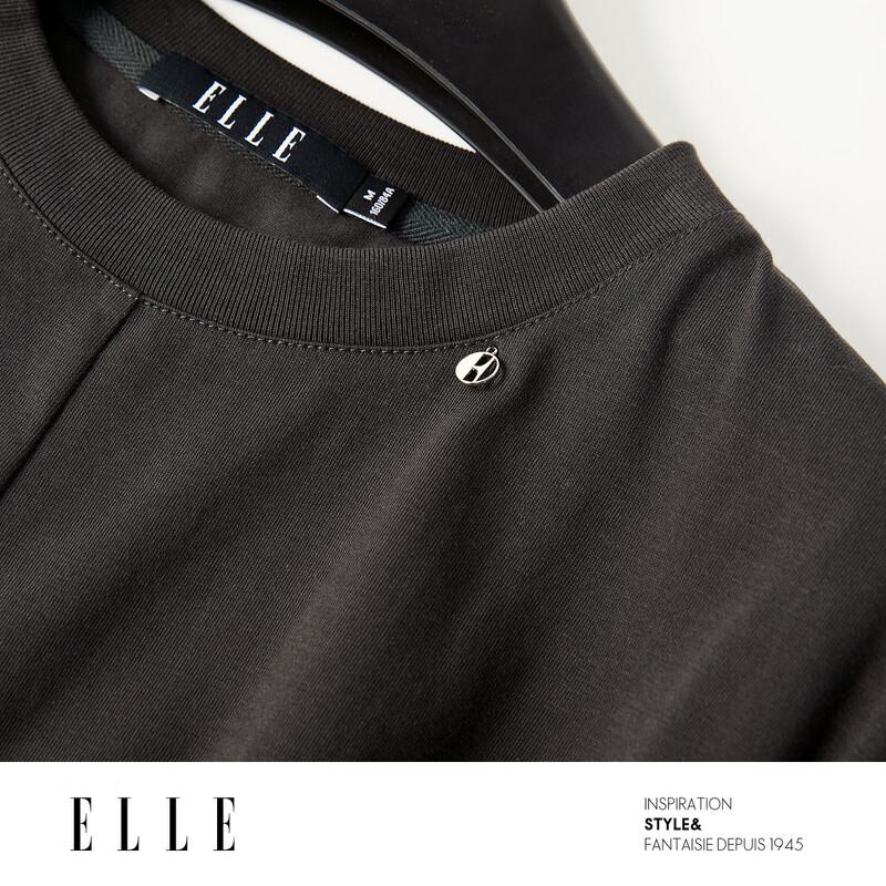 ELLE Women's French Pleated Waist T-shirt