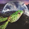 2PCS 3D Eyes Frog Lures 12g Weight Plastic Fishing Lure Durable Soft Tube Bait  Wild Fishing