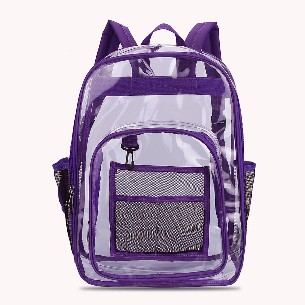 Fashion Student Preppy Style Bag Transparent Backpack Travel Dual Shoulder Teenager Large Transparent Knapsack Casual