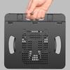 Laptop Holder Silicone PP and ABS Foldable 8 Gears Adjustable Portable Laptop Cooling Stand for Home Working Black