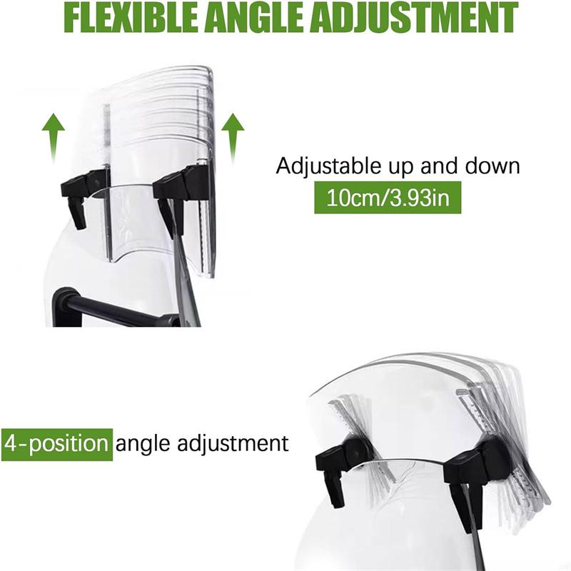Motorcycle Windshield Extension Windscreen Deflector Adjustable Clip-On Windshield Universal For Most Motorcycle