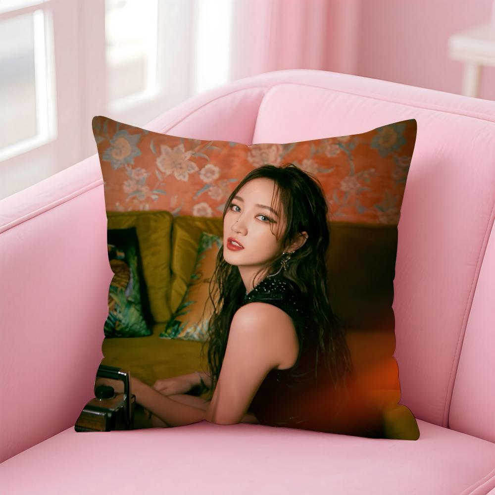 Popular fashion Chinese singer MMeng Jia Cushion Cover Pillow Case Soft Friendly Fabric Concealed Zipper