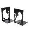 1 Pair Metal Cat Book Ends Cute Cat Bookends for Shelves Decorative Book Support