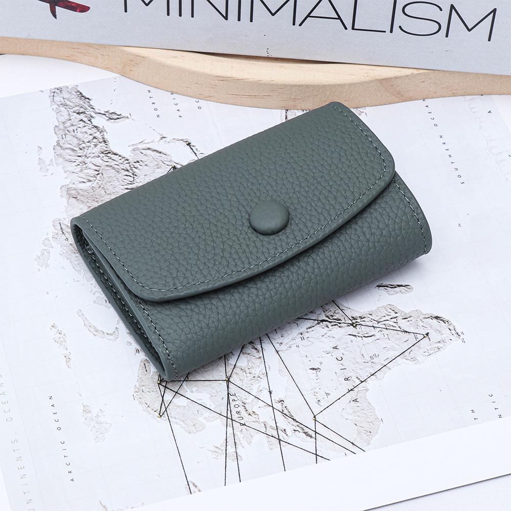 Mini Portafoglio Pieghevole in Vera Pelle per Monete e Carte da Donna - Nuovo Stile 2026