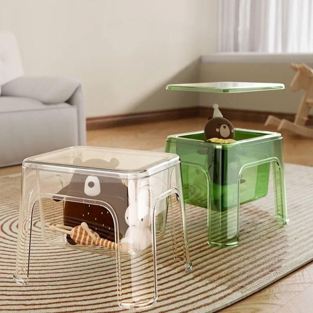 

Компактный табурет для ног. Прозрачный многофункциональный табурет-ступенька. Уникальный минималистичный османский прикроватный столик.