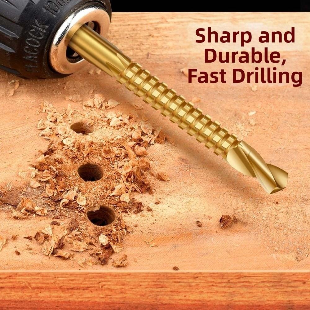 6pcs Auger Multi-functional Twist Bore Bits Hole Opening Straight Shank Grooving Drills 3-8MM Steel HSS Drill Bits Carpenter