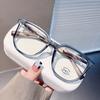 Women Fashion Glasses Frame Vintage Frames Men Retro Square Imitation Wood Grain Legs Spectacles