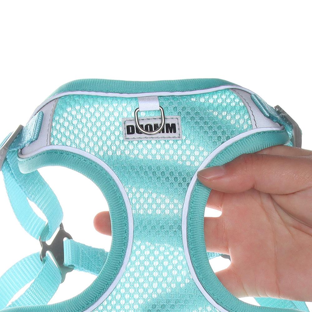 Reflective Dog Harness and Leash Set for Small Medium Dogs Puppy Cat Mesh Harness Vest No Pull Pug Chest Strap Dog Accessories