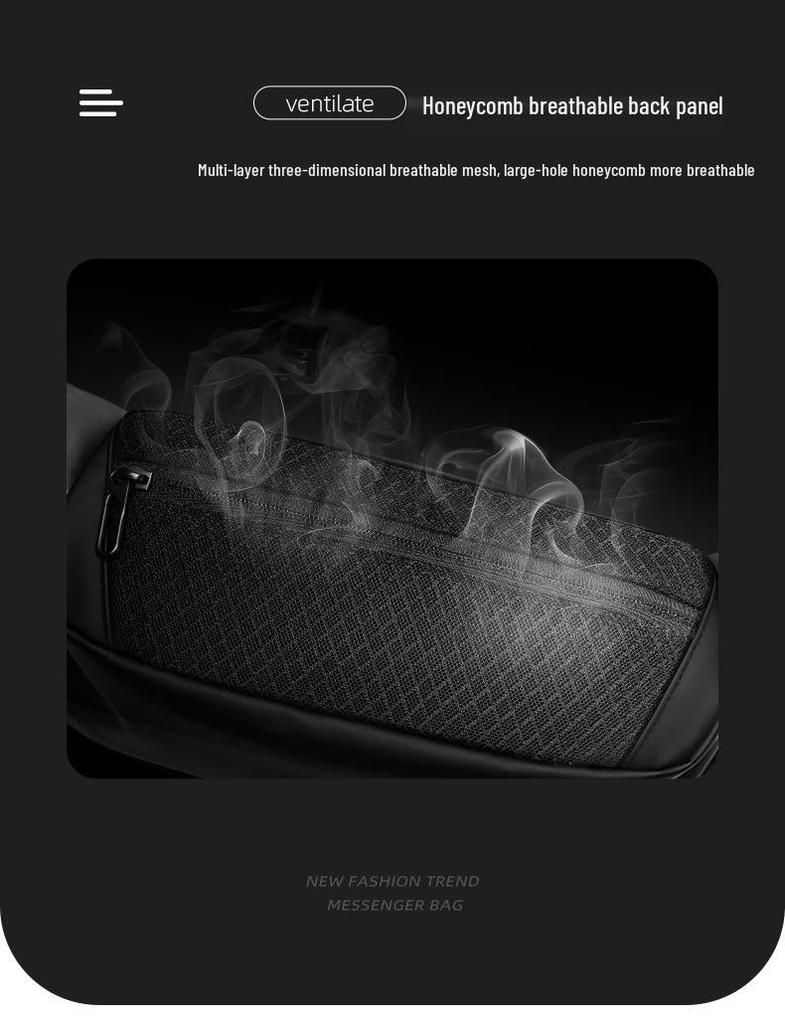 Riñonera de Pecho para Hombre - Mochila Multifuncional Cruzada/de Hombro y Bolso Mensajero