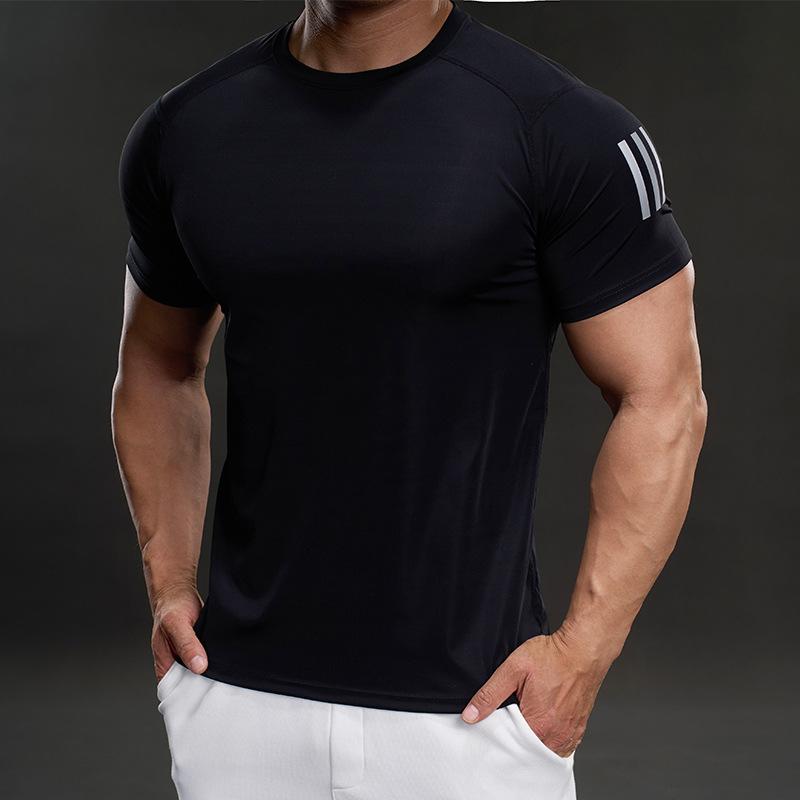 Summer Casual T-shirt, Fashionable Sports, Slim Fit, Elastic Fitness, Outdoor T-shirt