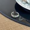 Niche Zircon Four-Leaf Clover Pink-Green Ring: Light Luxury Trendy Women's Finger Ring