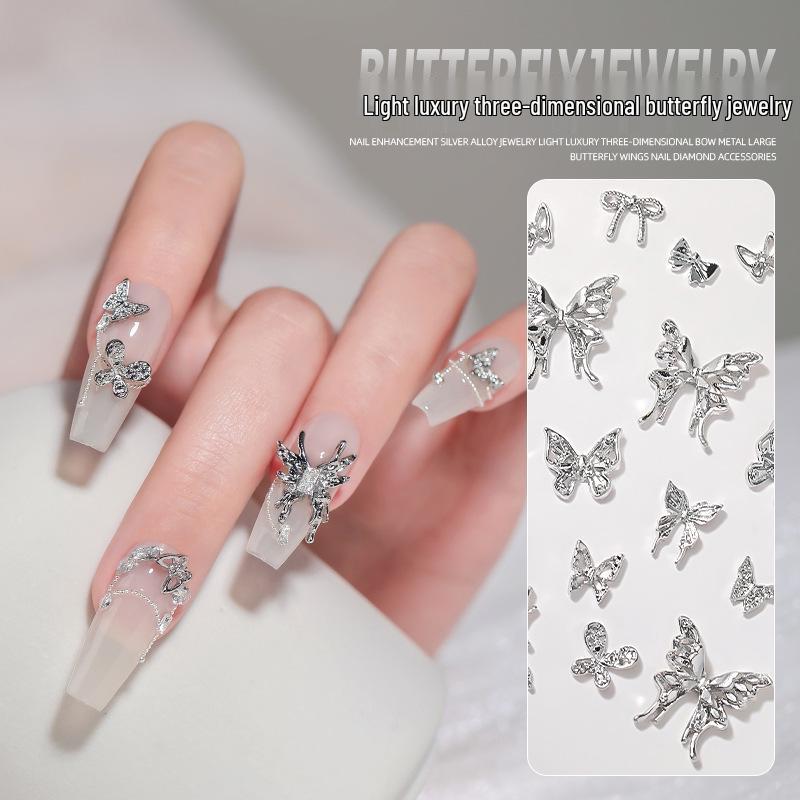 

Silver Alloy 3D Bow & Butterfly Nail Rhinestones