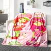 1pc Princess Strawberry12 Blanket, Gift, for Men and Women, Soft Blanket, Good for Sofa Bed Couch Travel, Lightweight Flannel Blanket