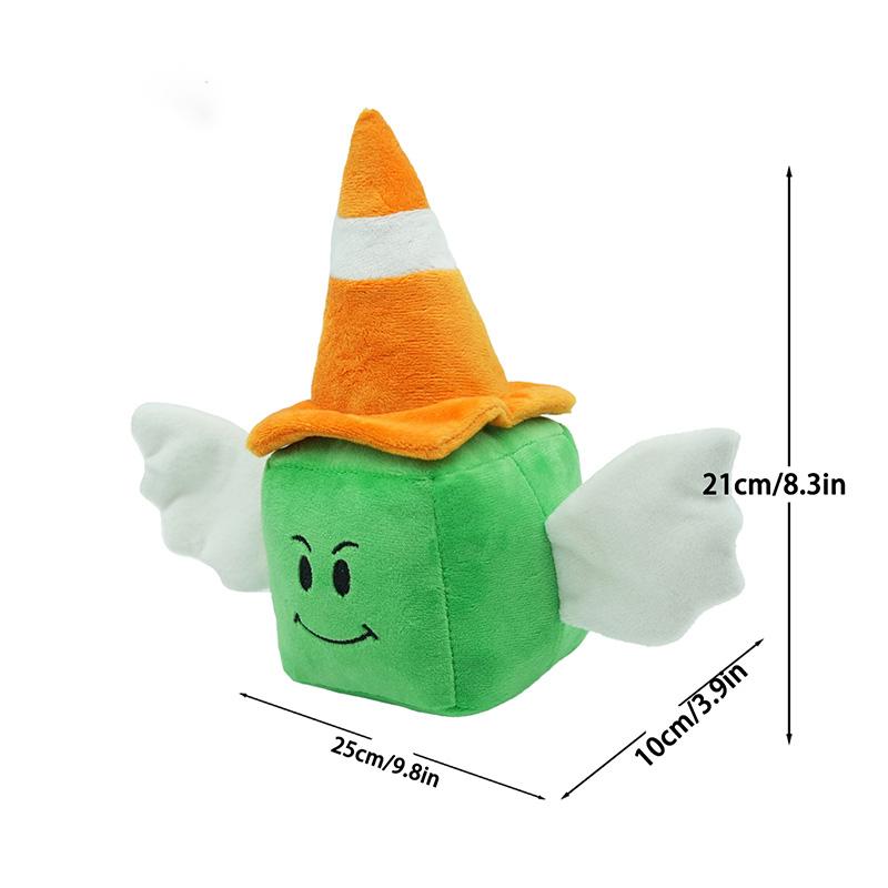 New Roblox Lucky Block Plush Lucky Block Story Soft Toy Doll Plush Doll with Wings and Hat Children's Birthday Gift