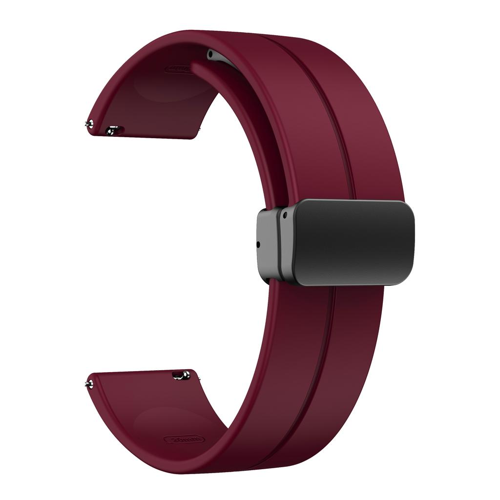 20mm 22mm Strap For Samsung Galaxy watch 4/5 pro/classic/gear s3/active 2 Sport Silicone Magnetic Buckle Huawei GT 2 2e 3 band