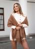 Scarf 180x70 PTN SP100C-5479 L.Brown