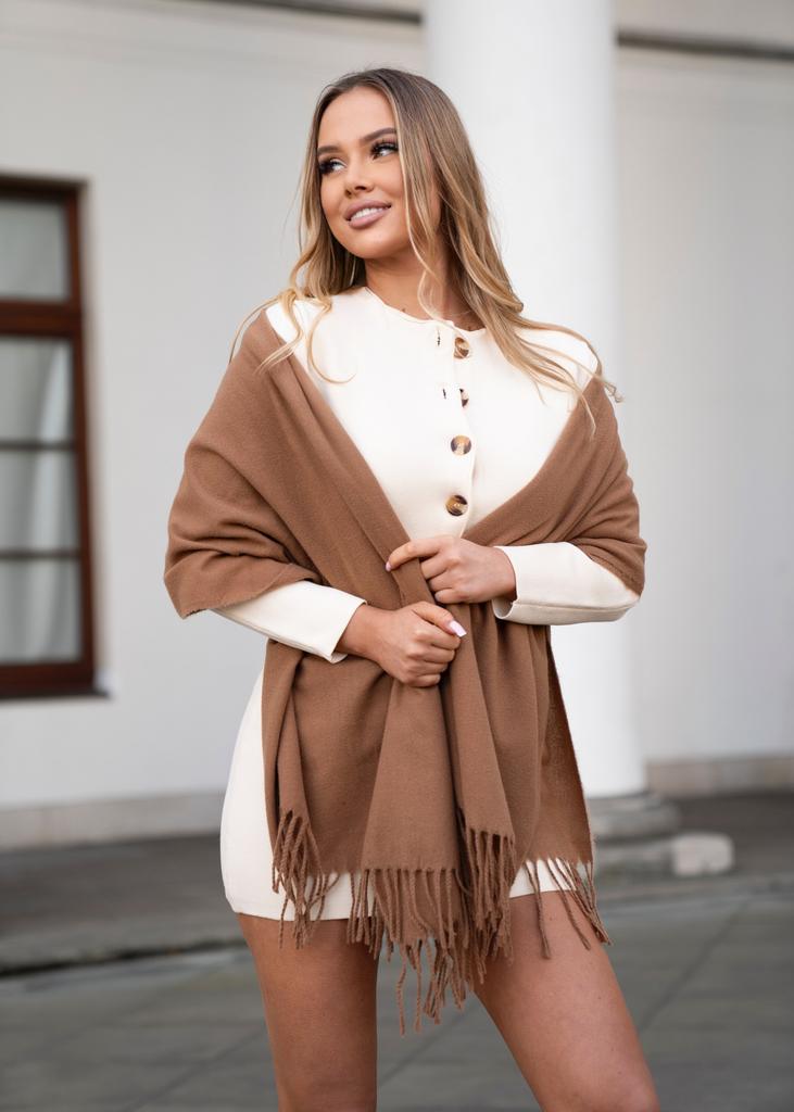 Scarf 180x70 PTN SP100C-5479 L.Brown