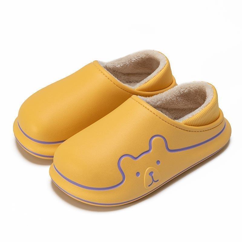Cotton slippers women's winter bag and indoor home waterproof slip couple pair of cotton shoes men wear non-slip outside