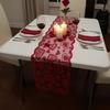 Rectangular Heart Shaped Table Runner Valentines Day Tableware Placemat  Desk Decoration