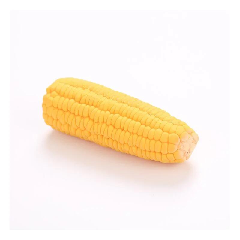 

Durable Natural Latex Corn Dog Toy Squeaky Chew Teething Puppy Teether Interactive Pet Teeth Cleaning Chew Toy For Boredom XS жёлтый