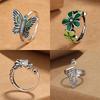 925 Sterling Silver Vintage Peacock Ring Adjustable Simplicity Fashion Exquisite Women Jewelry Accessories Wedding Party Gift