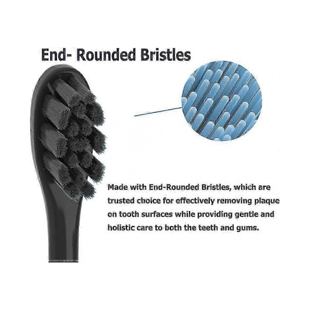 10 Pack Compatible with Wondersmile Electric Toothbrush Replacement Brush Heads, Black