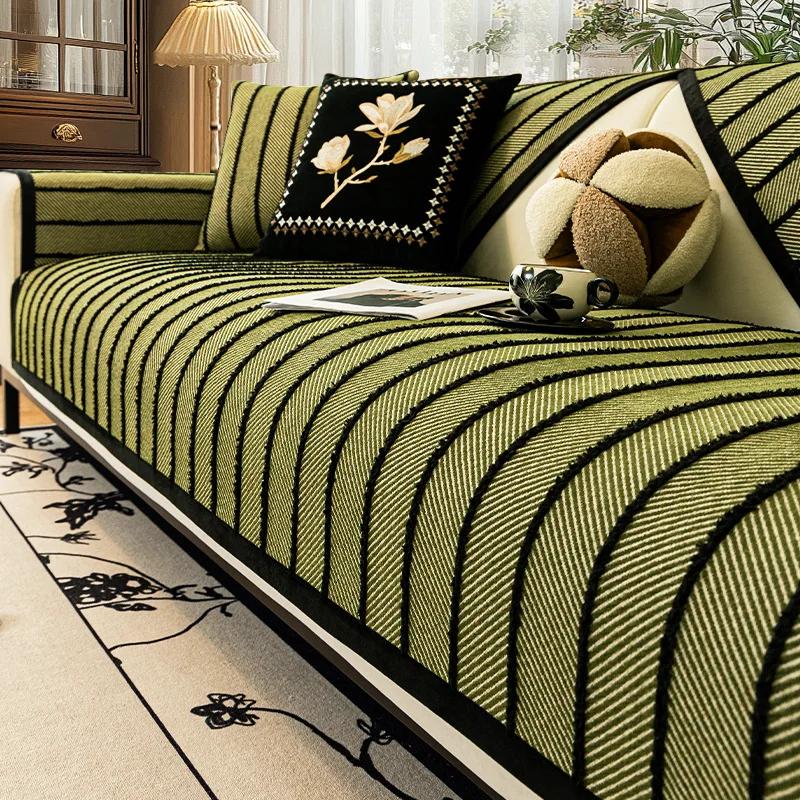 

Подушка для дивана Black Lines, универсальная подушка для сиденья на все времена года, роскошный современный верх, нескользящий кожаный чехол для дивана, полотенце для спинки 70x70cm 1pcs