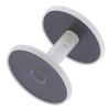 T02C!Durable Plastic 2 Tier Turntable Rack Organizer, Adjustable Rotating Holder Shelf, Gray White Space Saving Kitchen Storage
