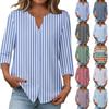 Women's Stylish Casual Striped Checkered Printed Blouse