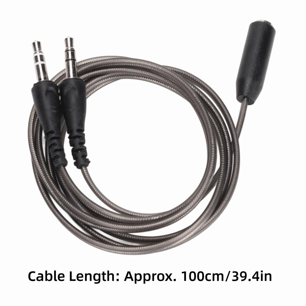 2PCS HiFi Stereo Headphone Splitter Noise Reduction Mic Earphone Splitter  for PC